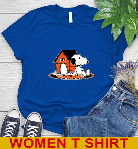 NFL Football Cincinnati Bengals Snoopy The Peanuts Movie Shirt Women's T-Shirt 9