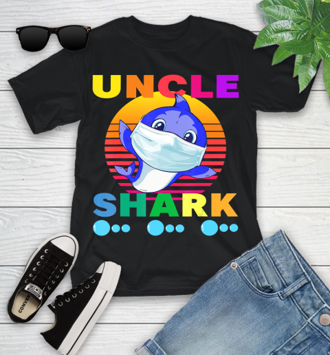 Nurse Shirt Vintage Uncle Shark Wearing Medical Mask Virus Protection T Shirt Youth T-Shirt