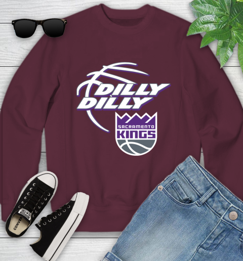 NBA Sacramento Kings Dilly Dilly Basketball Sports Youth Sweatshirt 5