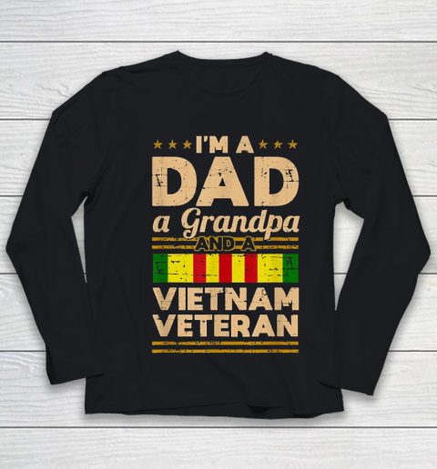 Grandpa Funny Gift Apparel  Dad Grandpa Vietnam Veteran Vintage Men's Gift Youth Long Sleeve