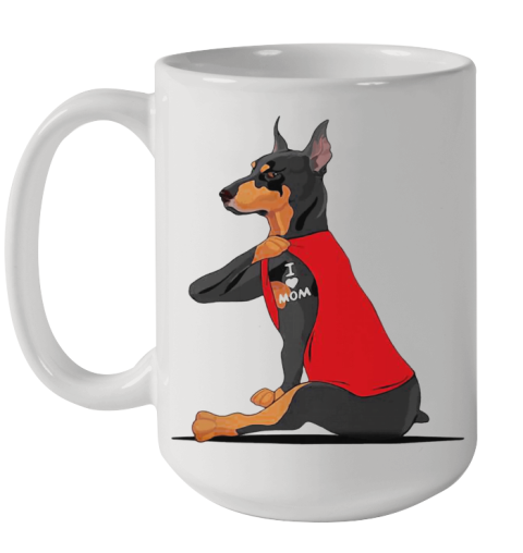 mug /"I love/" CA Dobermann ceramic cup