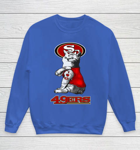 NFL Football My Cat Loves San Francisco 49ers Youth Sweatshirt 6