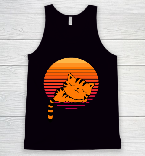 Mother's Day Funny Gift Ideas Apparel  Above the world Cat resting Mother Tank Top
