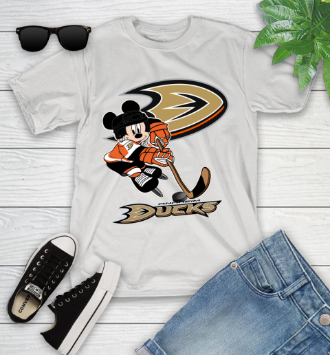 NHL Anaheim Ducks Mickey Mouse Disney Hockey T Shirt Youth T-Shirt