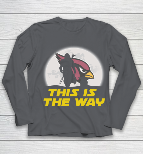 Arizona Cardinals NFL Football Star Wars Yoda And Mandalorian This Is The Way Youth Long Sleeve 6