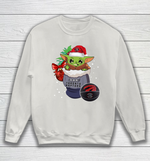 Toronto Raptors Christmas Baby Yoda Star Wars Funny Happy NBA Sweatshirt 10