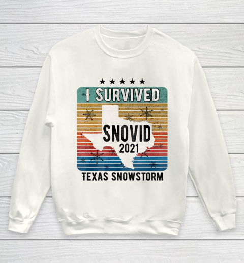 I Survived Snovid 2021 Texas snow Snowstorm Texas Strong Youth Sweatshirt