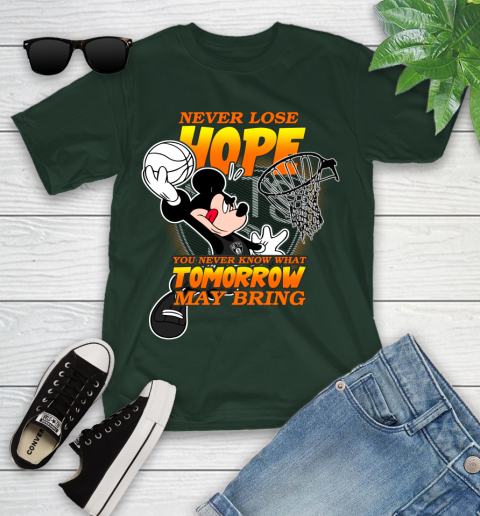 Brooklyn Nets NBA Basketball Mickey Disney Never Lose Hope Youth T-Shirt 5