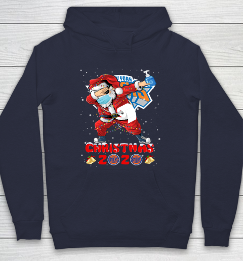 New York Knicks Funny Santa Claus Dabbing Christmas 2020 NBA Hoodie 2