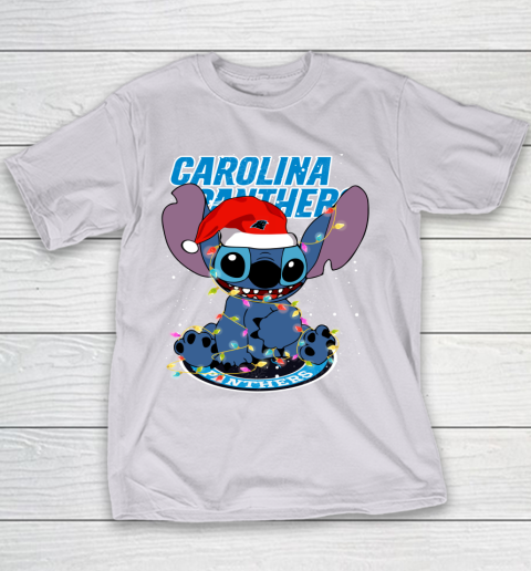 Carolina Panthers NFL Football noel stitch Christmas Youth T-Shirt 2