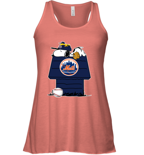 MLB New York Mets Snoopy Woodstock The Peanuts Movie Baseball T Shirt p0Yk2xQu5WD flowy tank 32 95 151514 front coral