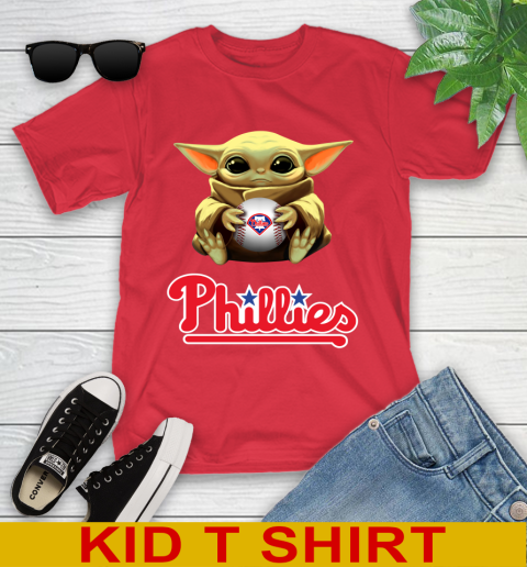 MLB Baseball Philadelphia Phillies Star Wars Baby Yoda Shirt 110