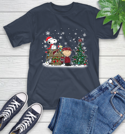 NHL Arizona Coyotes Snoopy Charlie Brown Woodstock Christmas Stanley Cup Hockey T-Shirt 3