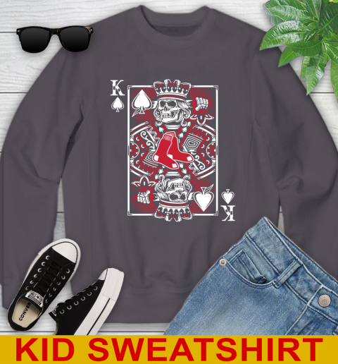 Boston Red Sox MLB Baseball The King Of Spades Death Cards Shirt Youth Sweatshirt 5