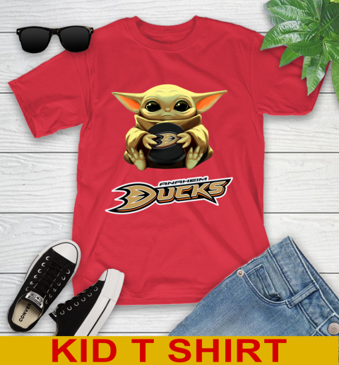 NHL Hockey Anaheim Ducks Star Wars Baby Yoda Shirt 110