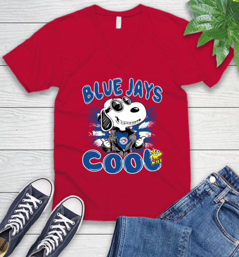 MLB Baseball Toronto Blue Jays Cool Snoopy Shirt V-Neck T-Shirt 6