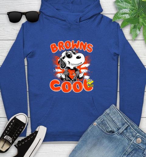NFL Football Cleveland Browns Cool Snoopy Shirt Youth Hoodie 9