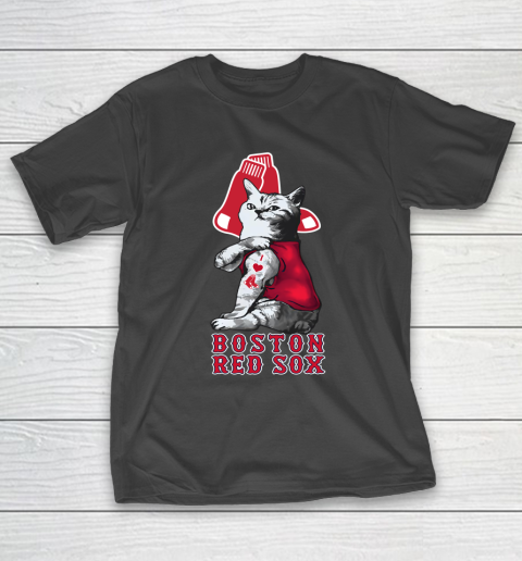 MLB Baseball My Cat Loves Boston Red Sox T-Shirt
