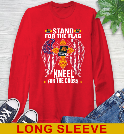 NBA Basketball Phoenix Suns Stand For Flag Kneel For The Cross Shirt Long Sleeve T-Shirt 12