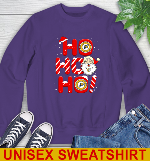 Indiana Pacers NBA Basketball Ho Ho Ho Santa Claus Merry Christmas Shirt Sweatshirt 4