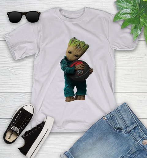 NBA Groot Guardians Of The Galaxy Basketball Sports Toronto Raptors Youth T-Shirt 4