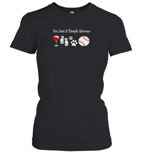 I'm Just A Simple Women Shirt Baseball Flip Flops Women's T-Shirt
