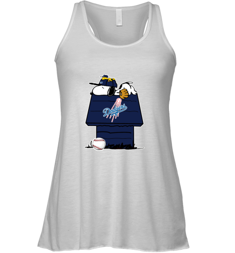 Los Angeles Dodgers Snoopy And Woodstock Resting Together MLB Racerback Tank