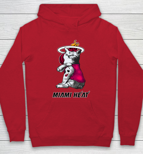 NBA Basketball My Cat Loves Miami Heat Hoodie 7