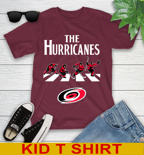 NHL Hockey Carolina Hurricanes The Beatles Rock Band Shirt Youth T-Shirt 5