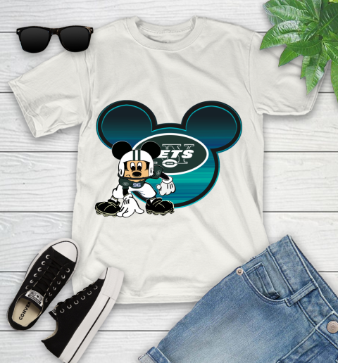 NFL New York Jets Mickey Mouse Disney Football T Shirt Youth T-Shirt