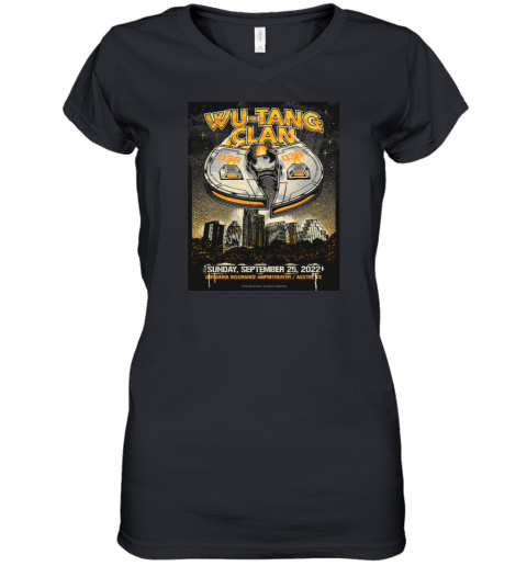 Wu Tang Clan Austin September 25, 2022 Women's V-Neck T-Shirt
