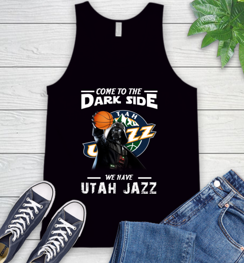 NBA Come To The Dark Side We Have Utah Jazz Star Wars Darth Vader Basketball Tank Top
