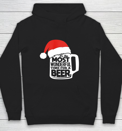 It s The Most Wonderful Time For A Beer Christmas Funny Xmas Hoodie