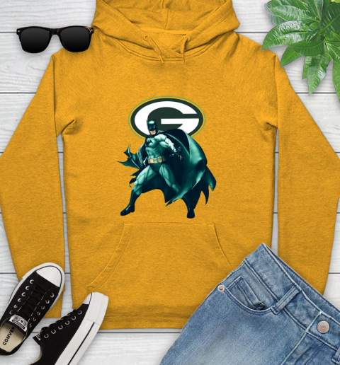 NFL Batman Football Sports Green Bay Packers Youth Hoodie 3