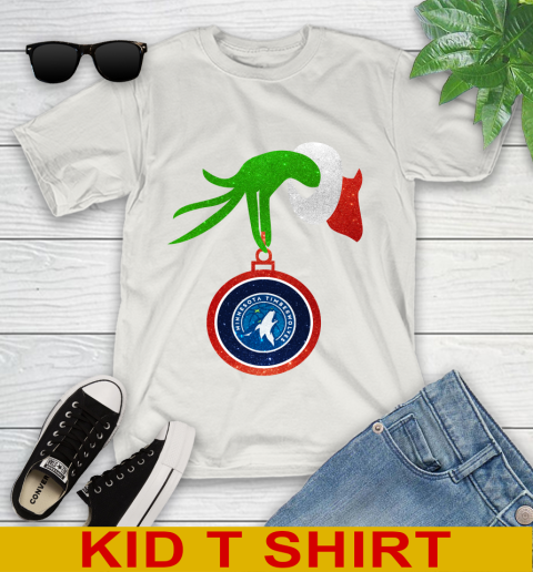 Minnesota Timberwolves Grinch Merry Christmas NBA Basketball Youth T-Shirt 12
