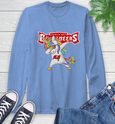 Tampa Bay Buccaneers NFL Football Funny Unicorn Dabbing Sports Long Sleeve T-Shirt 11