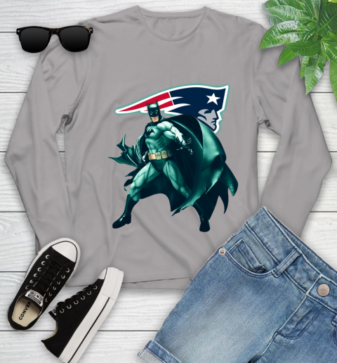 NFL Batman Football Sports New England Patriots Youth Long Sleeve 5