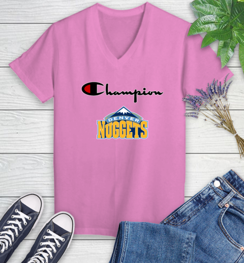 NBA Basketball Denver Nuggets Champion Shirt Women's V-Neck T-Shirt 10