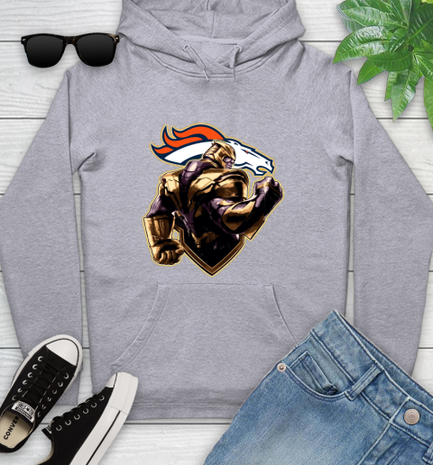 NFL Thanos Avengers Endgame Football Sports Denver Broncos Youth Hoodie 6