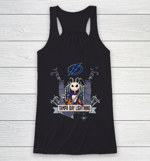 NHL Tampa Bay Lightning Hockey Jack Skellington Halloween Racerback Tank