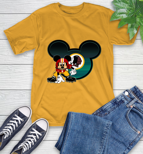 NFL Washington Redskins Mickey Mouse Disney Football T Shirt T-Shirt 3