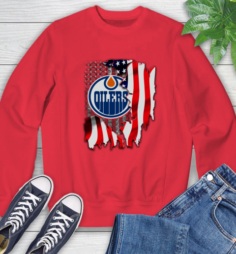 Edmonton Oilers NHL Hockey American Flag Sweatshirt 10