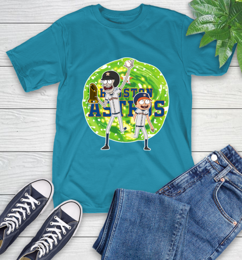 MLB Houston Astros Rick And Morty Commissioner's Trophy Baseball Sports T-Shirt 8