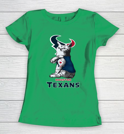 NFL Football My Cat Loves Houston Texans Women's T-Shirt 6 NFL Football My Cat Loves Houston Texans Women's T-Shirt - Image 6