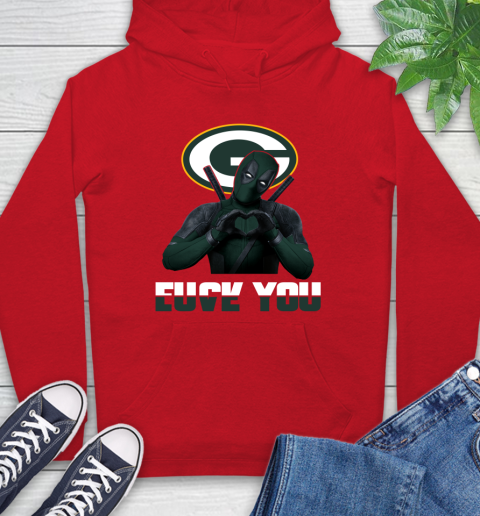 NHL Green Bay Packers Deadpool Love You Fuck You Football Sports Hoodie 10