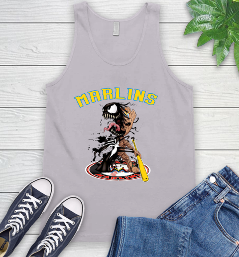 MLB Miami Marlins Baseball Venom Groot Guardians Of The Galaxy Tank Top 4
