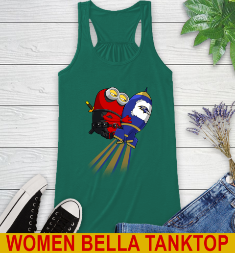 NFL Football Baltimore Ravens Deadpool Minion Marvel Shirt Racerback Tank 5