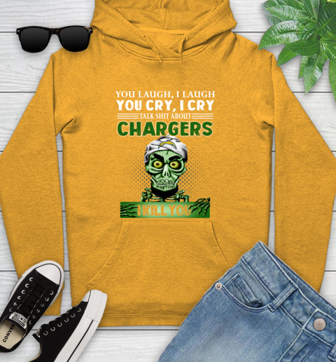 NFL Talk Shit About Los Angeles Chargers I Kill You Achmed The Dead Terrorist Jeffrey Dunham Football Youth Hoodie 2