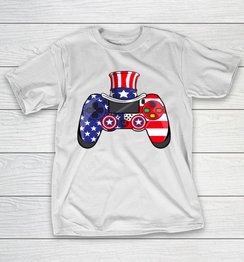 American Flag Video Game 4th Of July Boys Kids Teens Gamer T-Shirt