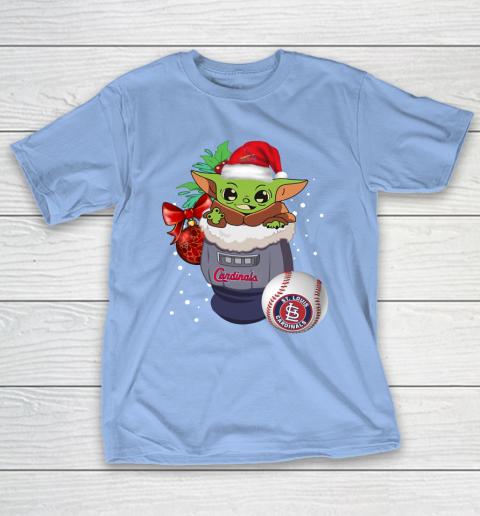 St.Louis Cardinals Christmas Baby Yoda Star Wars Funny Happy MLB T-Shirt 11